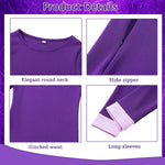 Daphne Costume for Adult Women's Purple Mini Dress Costumes with Cosplay Accessoires Set