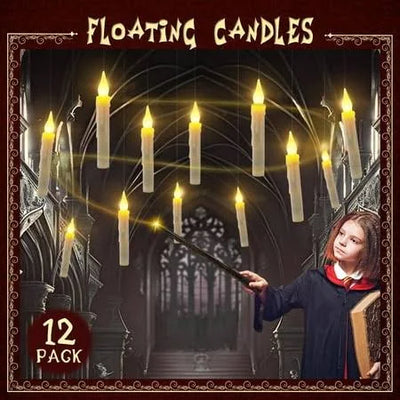 Floating LED Candles with Magic Wand Remote (Set of 6 or 12)